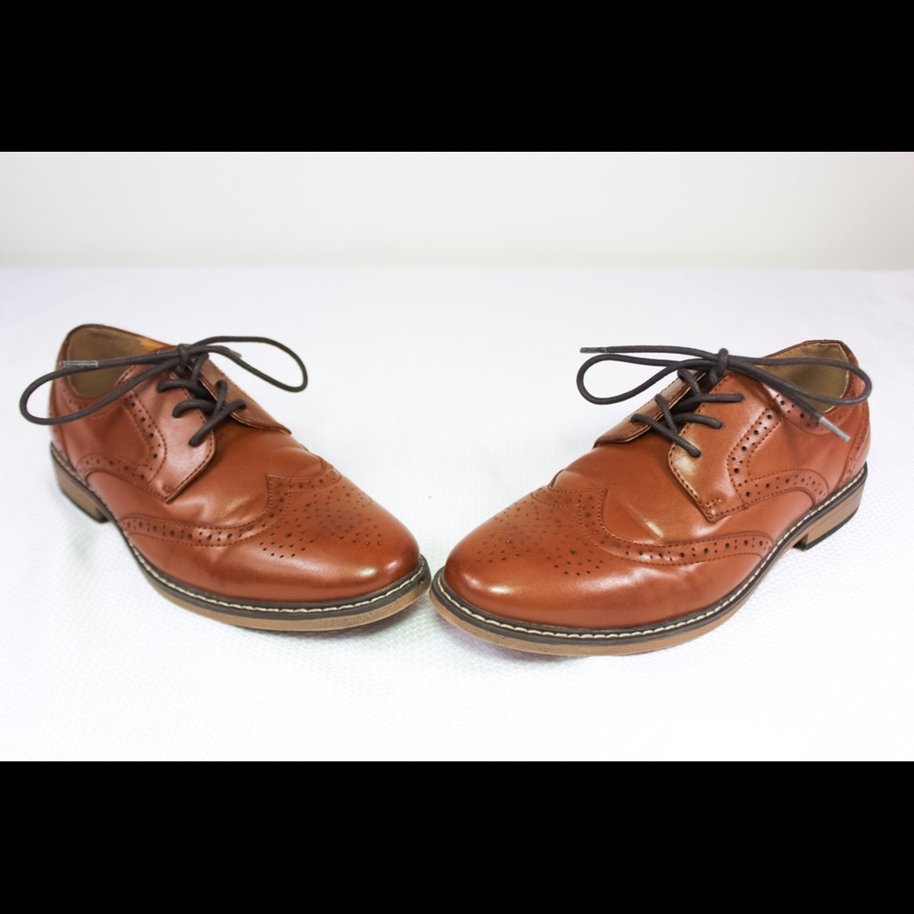 Boys brown dress shoes